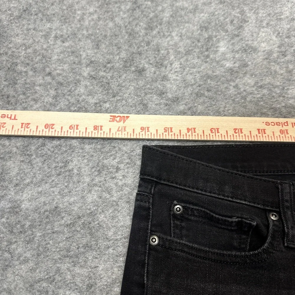 Gap 1969 True Skinny Jeans Women's Size 30L‎ Long Black Distressed Denim